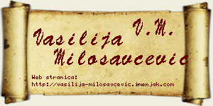 Vasilija Milosavčević vizit kartica